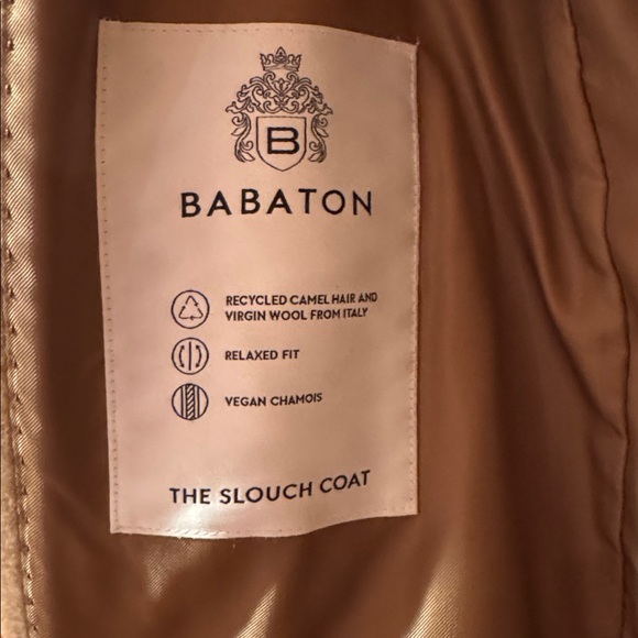 Babaton Slouch Mid Coat in Camel Brown - Picture 6 of 8